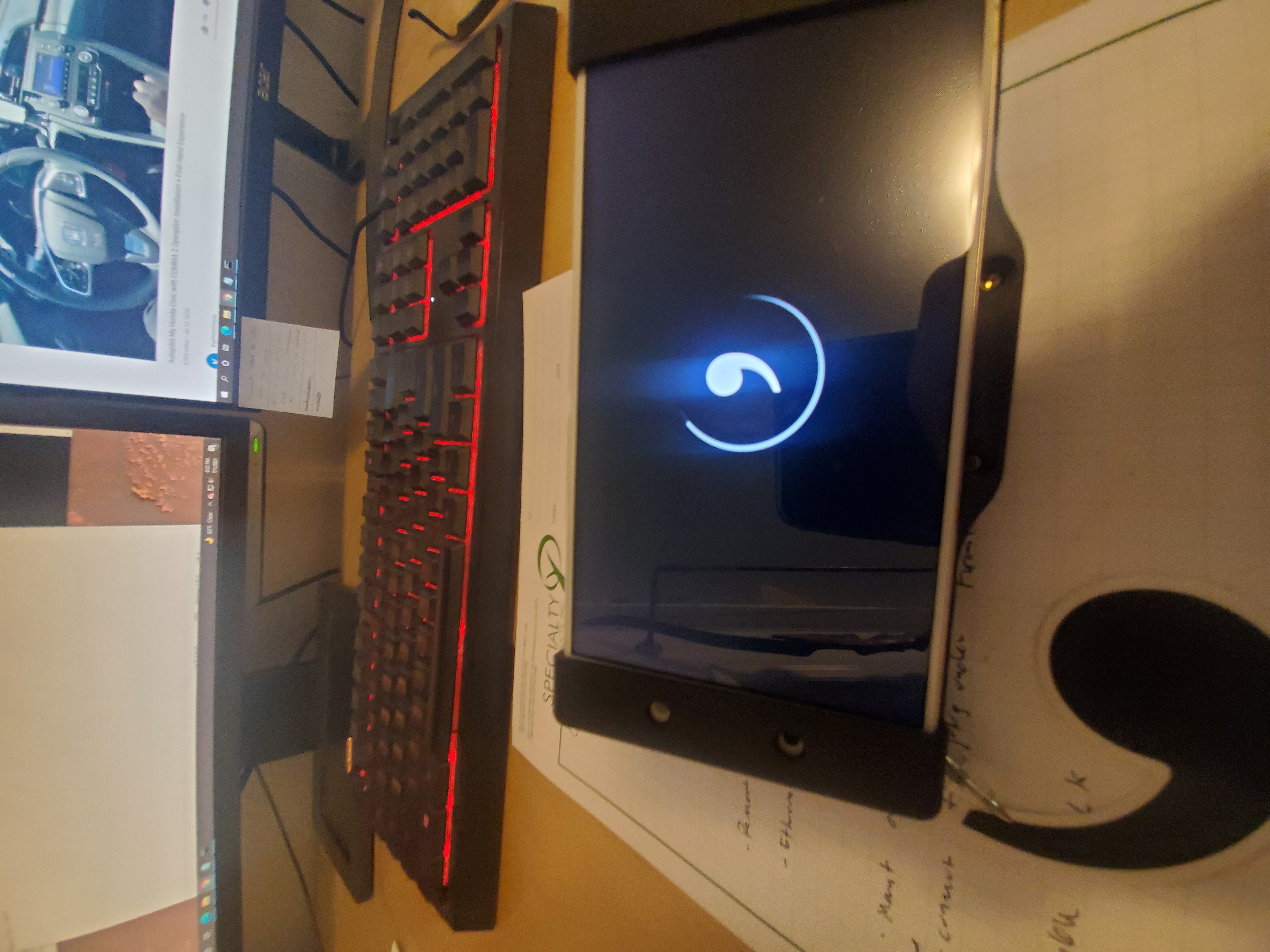 Initializing the device prior to instalation. 