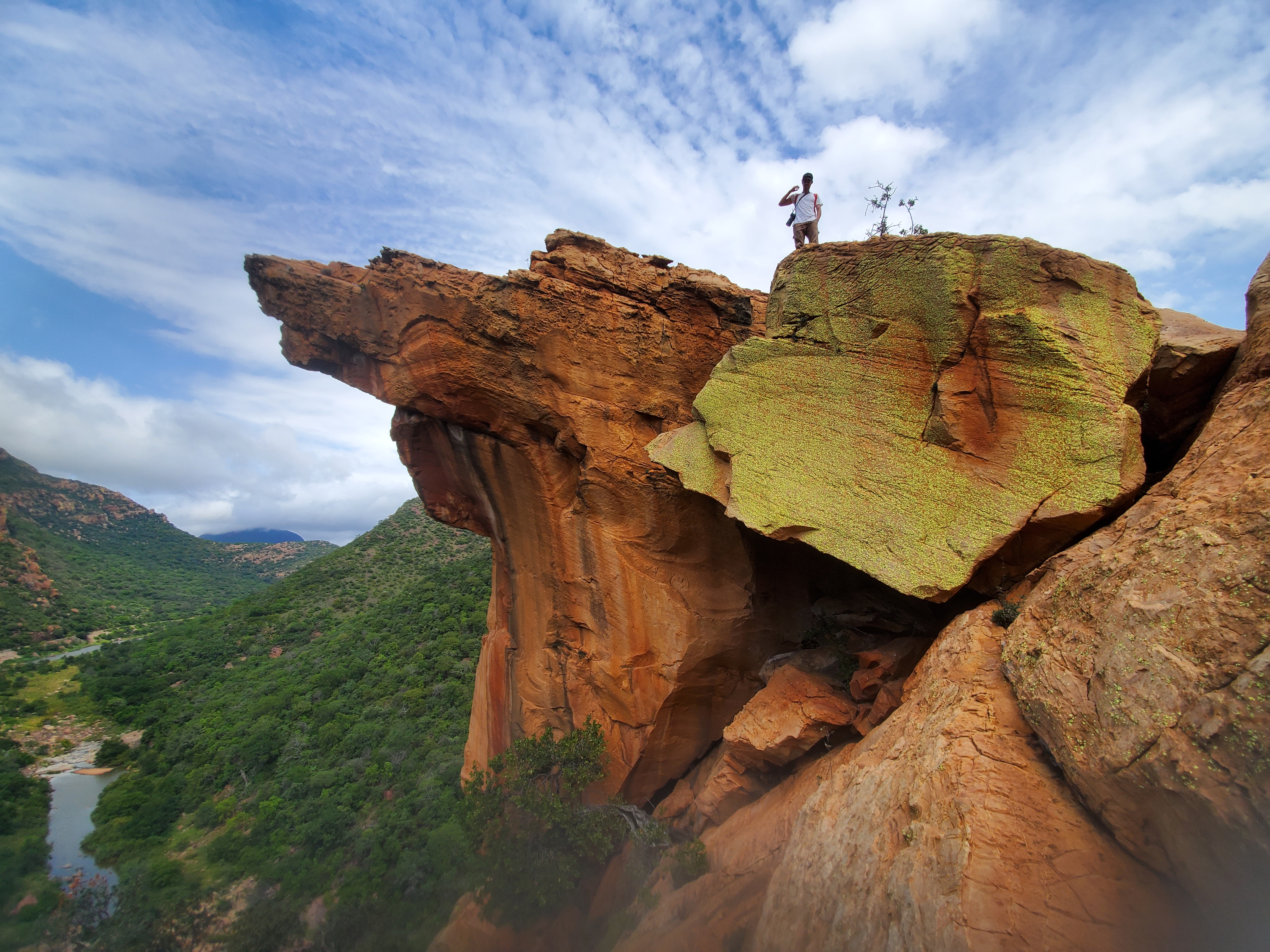 Seth on top of one of the potential sites.
