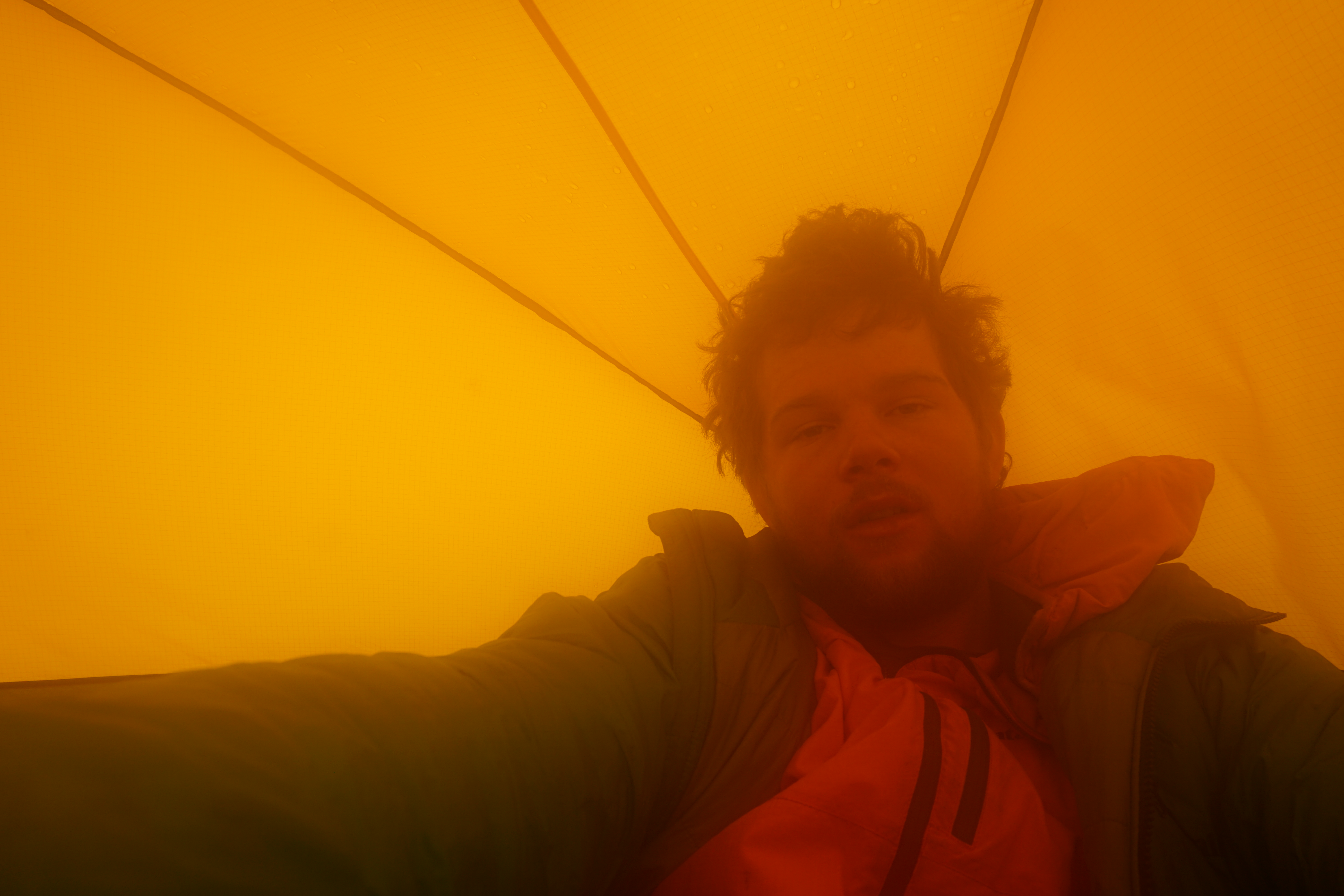 Most of the time on the glacier looked like this, in a tent. 