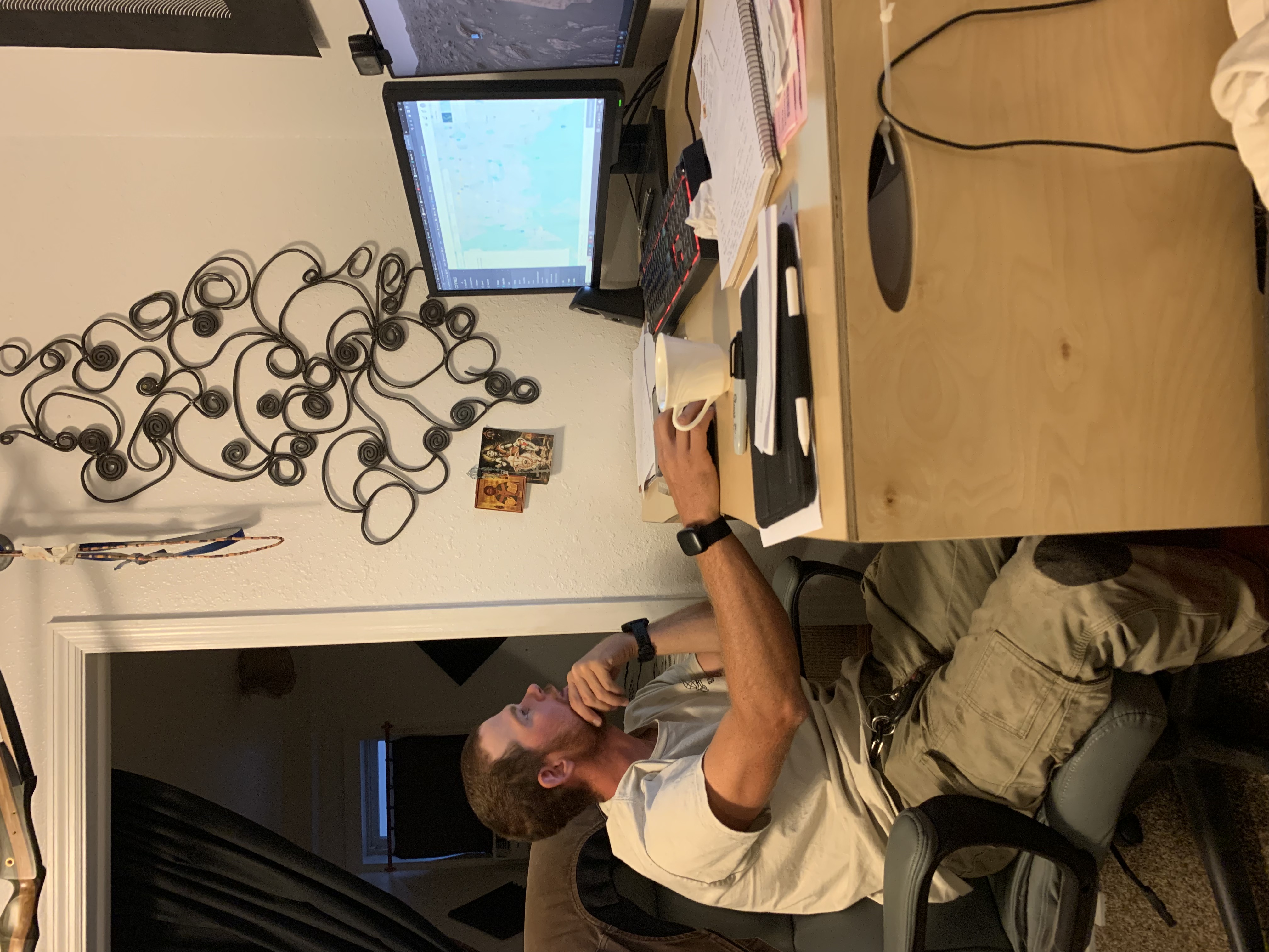 Labor during the day, computer through the evening. <3 