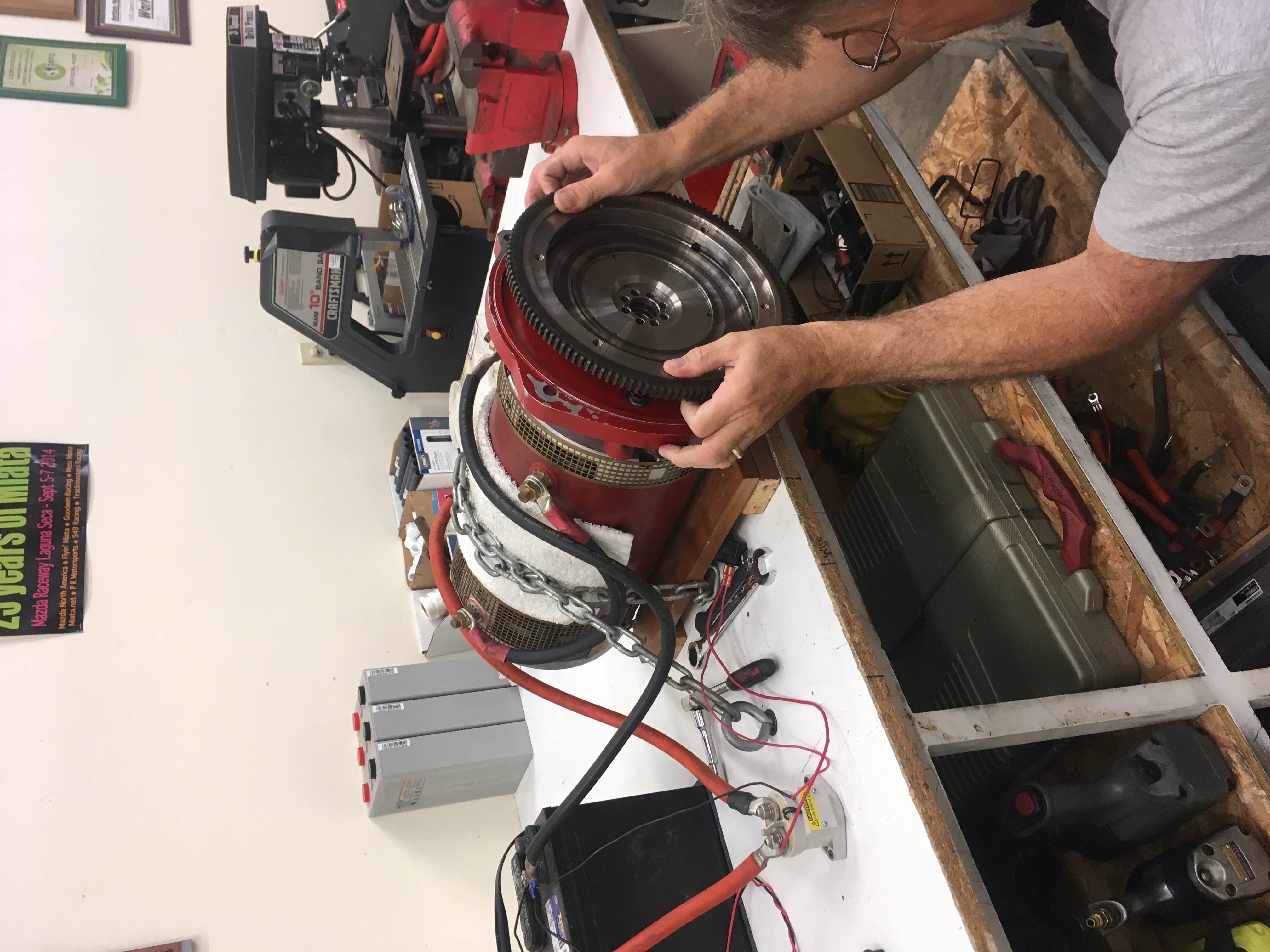 The electric motor which we intended to install on the Bug.