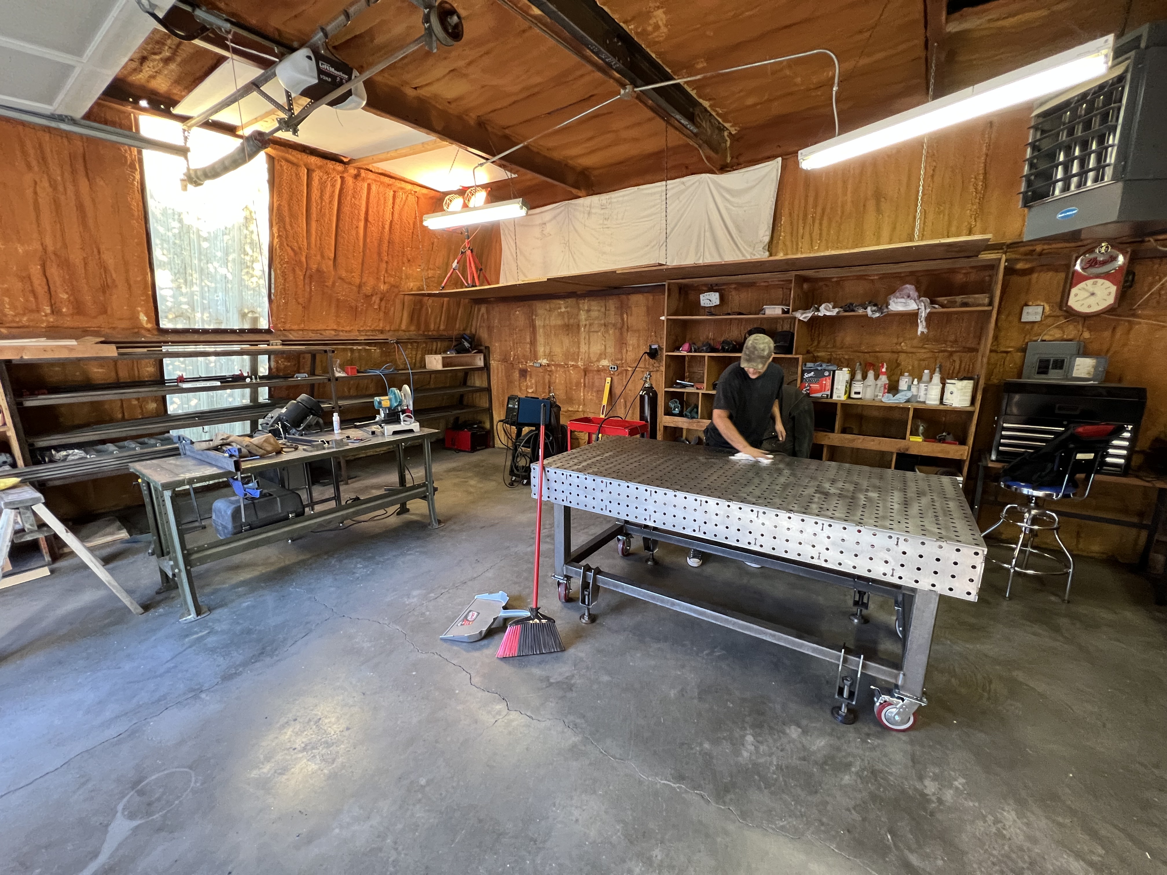 Hayden, running the shop.